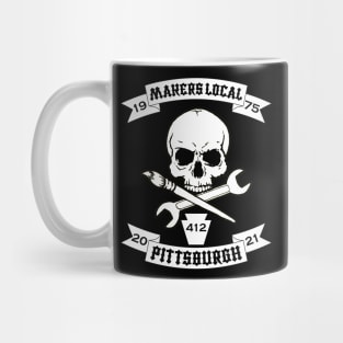 Makers Local 412 Black and White Mug